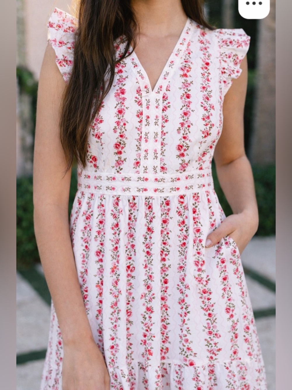 New! Gal Meets Glam Rosie Floral Flutter Sleeve Maxi Dress 🌹 size 6 - Picture 5 of 16